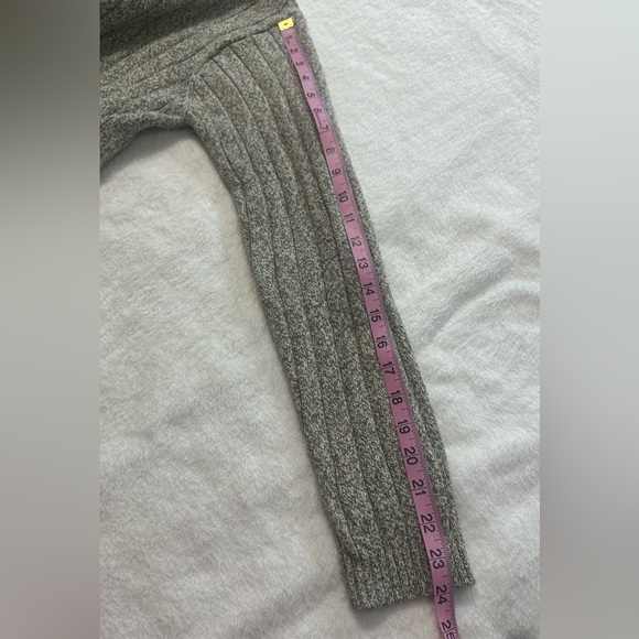 Oscar de la Renta Zip Up Ribbed Sweater L Long Sleeve Cable Knit Beige 1/4 Zip - Picture 10 of 13